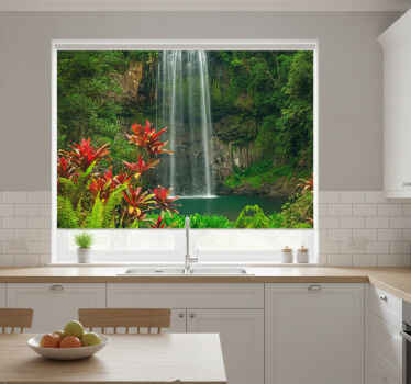Blind kitchen width 130 waterfall forest - TenStickers
