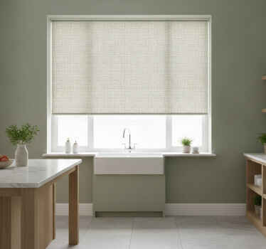 Blind kitchen width 220 woven fabric - TenStickers