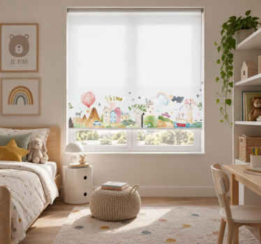 Blind kitchen width 190 city playful design - TenStickers