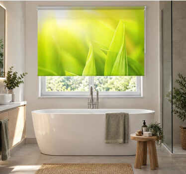 Green roller blind sunny plant - TenStickers