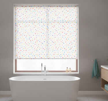 Toile fenêtre salle de bain largeur 300 pois colorés - TenStickers