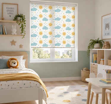 Toile fenêtre salle de bain motif joyeux 300 cm - TenStickers