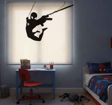 Superhero roller blind silhouette spider-man - TenStickers