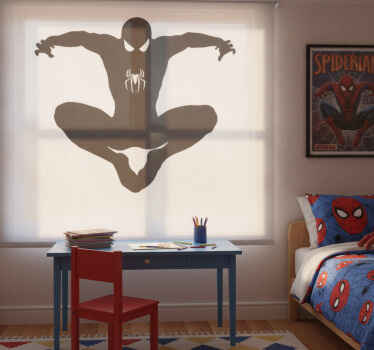 Superhero roller blind spiderman silhouette - TenStickers