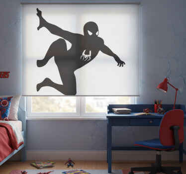 Superhero roller blind spiderman on the wall - TenStickers