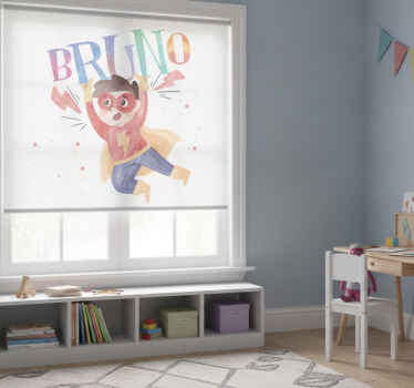 Superhero roller blind watercolor super kid - TenStickers