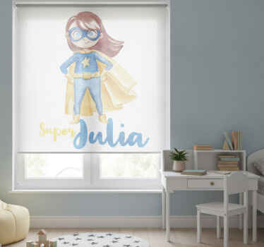Superhero roller blind for a personalized girl - TenStickers