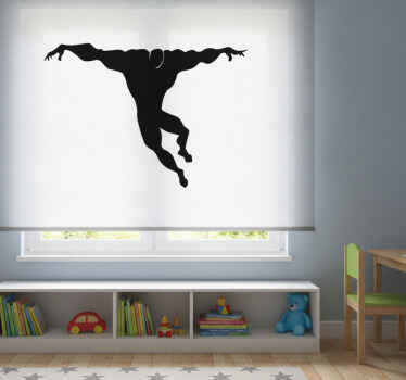 Superhero roller blind jumping superhero vinyl - TenStickers
