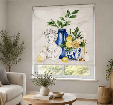 Rollo fenster grau mit holzmaserung - TenStickers