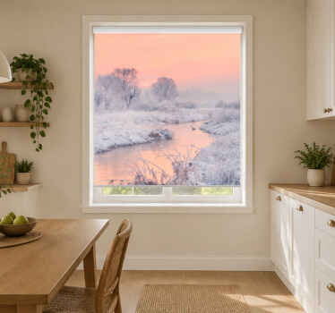 Estore de rolo branco paisagem de inverno 180 cm - TenStickers