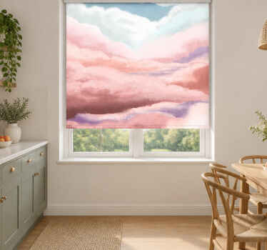 Estor enrollable rosa 180 nubes melocotón - TenVinilo