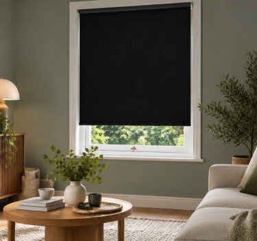 Estore de rolo preto efeito blackout total - TenStickers