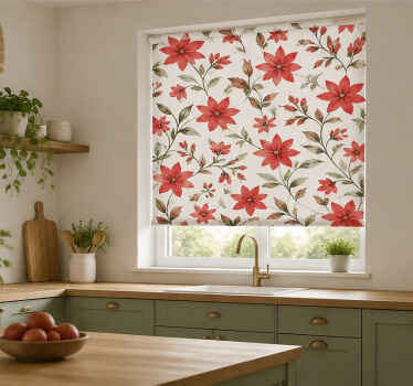 Blind red starflower design - TenStickers