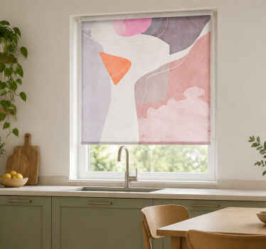 Rolgordijn keuken 80 cm modern kunstpatroon - TenStickers
