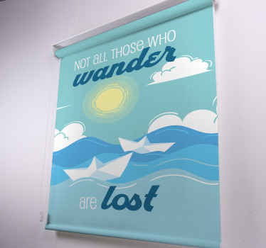 Rollo Fenster Kinderzimmer Wanderlost Zitat - TenStickers