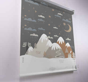 Rollo Fenster Kinderzimmer nordische Berglandschaft - TenStickers