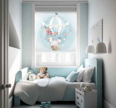 Stores nordiques Montgolfière avec faune - TenStickers