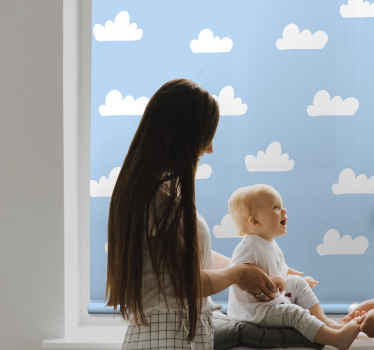Rollo Fenster Kinderzimmer Wolkenmuster - TenStickers