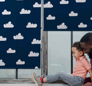 Dunkelblauer Hintergrund wolkenblind - TenStickers