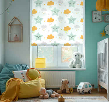 Store enrouleur chambre bébé motif de nuages endormis - TenStickers