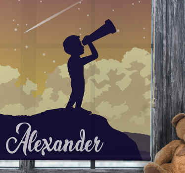 Teleskop barn anpassade tryckta fönster nyanser - Tenstickers