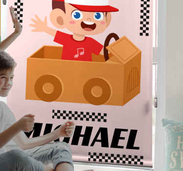 Barnförare specialtryckt fönsterskugga - Tenstickers