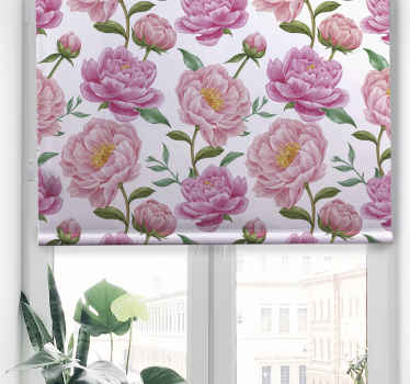 Rosa Blume klassisches rollo - TenStickers