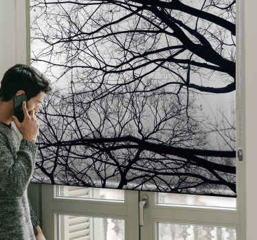 White and gray tree blind - TenStickers