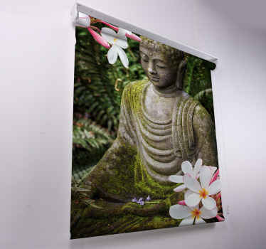 Blumengrün Buddha Zen Rollo Wohnzimmer - TenStickers