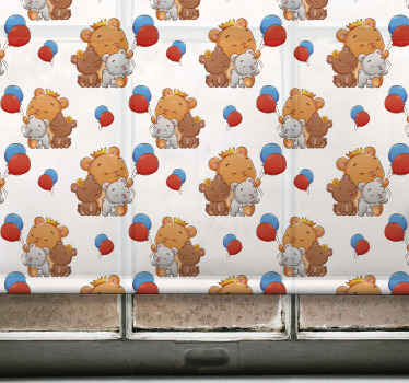 Store enrouleur chambre bébé modèle d'ours sympathique - TenStickers