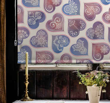 Lette hjerter romantisk rullegardin - Tenstickers