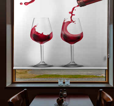 Gläser Wein Spaß Esszimmer Rollo - TenStickers