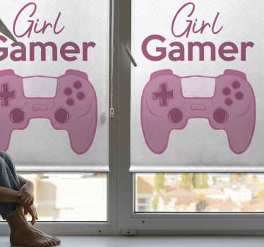 Garota gamer geek rosa cega - TenStickers