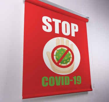 Coronavirus design  Office blind - TenStickers