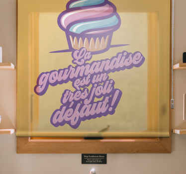 Stores salle à manger Conception avec un petit gâteau - TenStickers