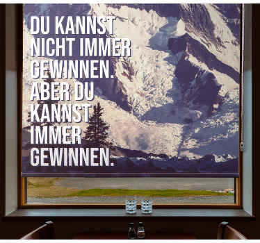 Rollo Fenster Home Office immer gewinnen berggipfel - TenStickers