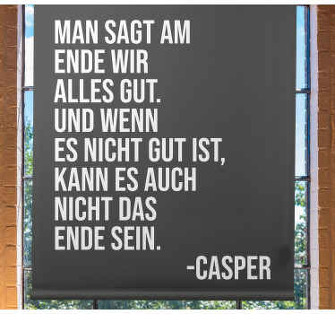 Rollo mit Sprüchen Am ende wird alles gut - TenStickers