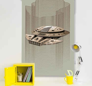 Kozmická loď geeková roleta - Tenstickers