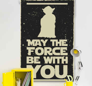 Estor enrollable juvenil frase "May The Force" - TenVinilo