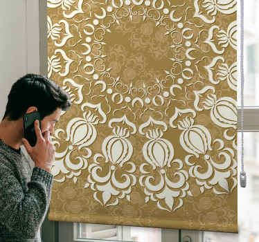 Rollo Fenster Elegant kunstvolles damast-design - TenStickers
