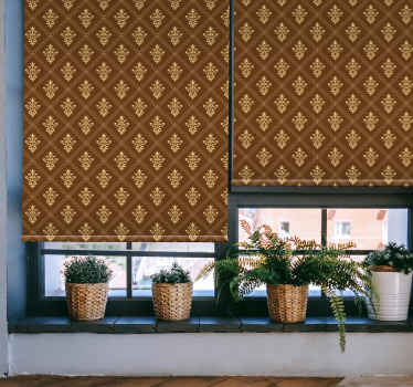 Rollo Fenster Klassisch verziertes goldenes muster - TenStickers