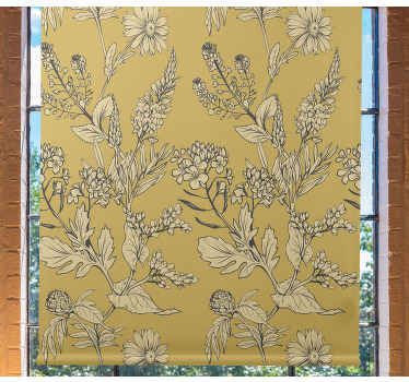 Cortina roller flores tema floral botánico - TenVinilo