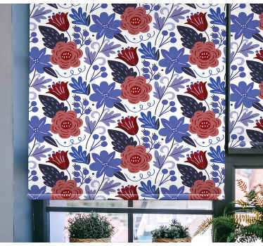 Estore de rolo flores e plantas padrão botânico ousado - TenStickers