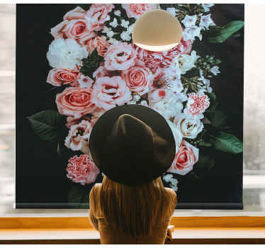 Store enrouleur fleur composition florale fleurie - TenStickers