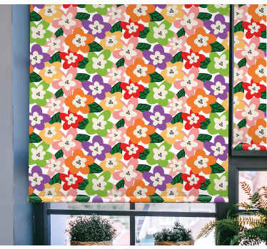 Stores enrouleurs fleurs et plantes composition florale - TenStickers