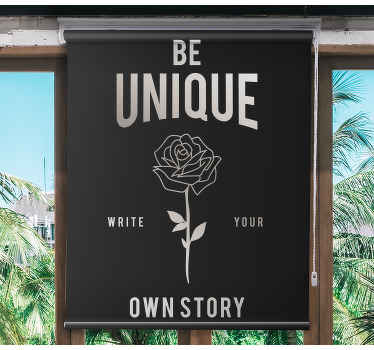 Store enrouleur phrases sois unique rose - TenStickers