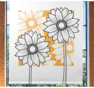 Lush Flower Pattern flowers and plants roller blind - TenStickers