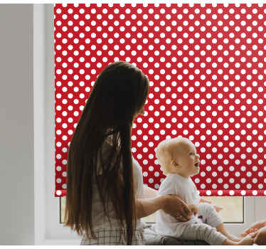 Estor enrollable textura patrón de lunares - TenVinilo