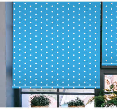 Rollo Fenster Blau polka-dot-thema - TenStickers