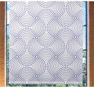 Stores salon sticker en pointillé bleu - TenStickers